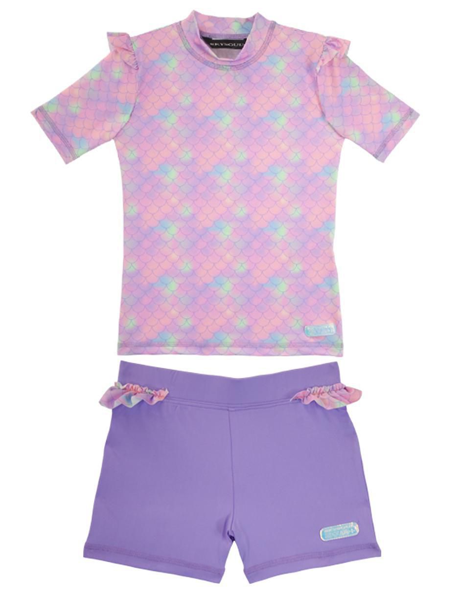 Conjunto wetshirt estampado gráfico para niña Conjunto wetshirt estampado gráfico para niña