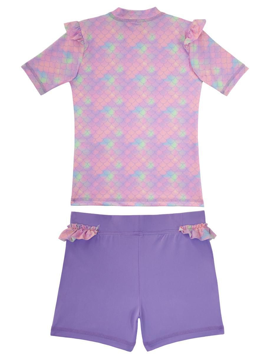 Conjunto wetshirt estampado gráfico para niña 2