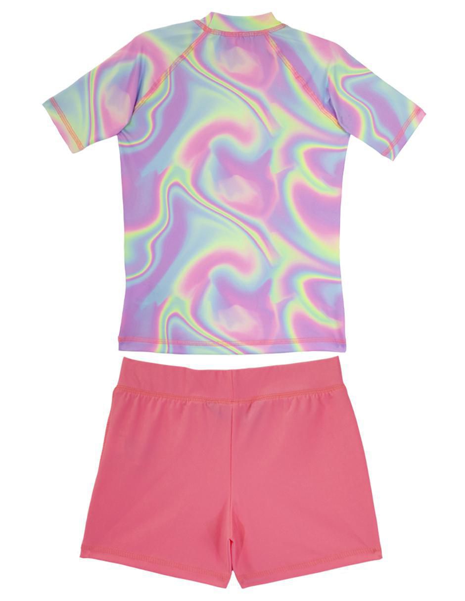 Conjunto wetshirt estampado gráfico para niña 2