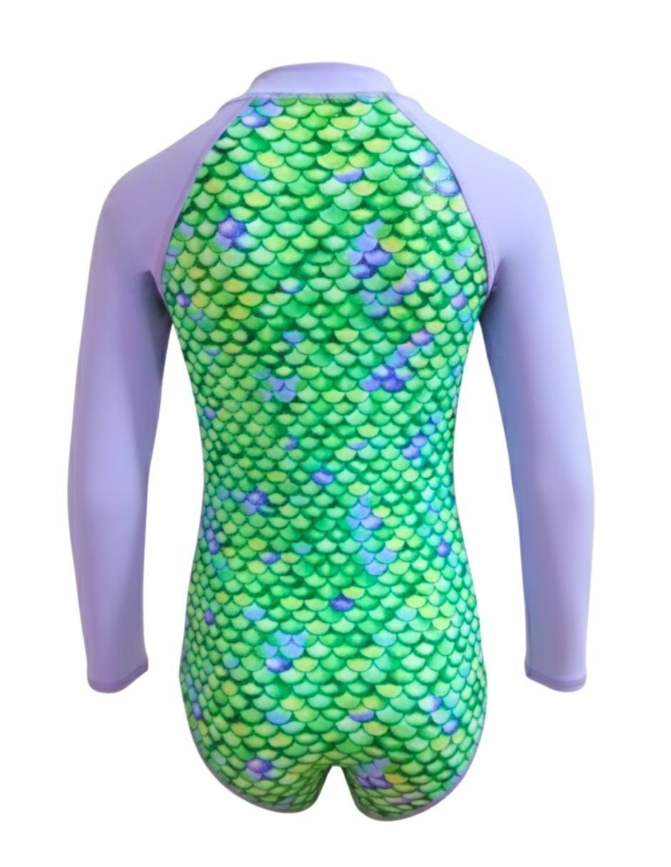 Traje de baño completo Green Scales Sirena para niña 3