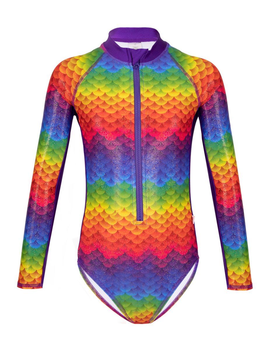 Traje de baño completo Funny Rainbow Sirena para niña