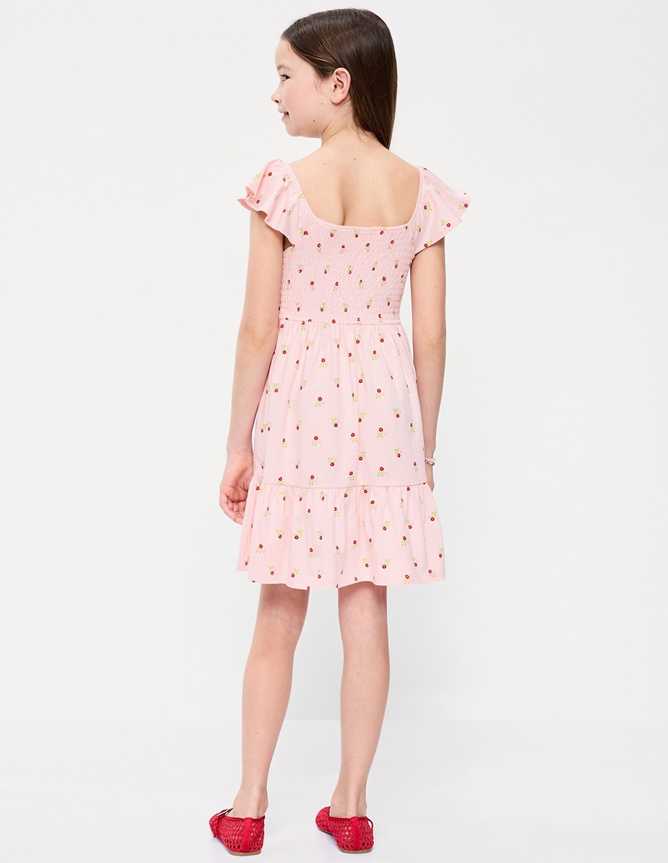 Vestido manga volantes para niña 3