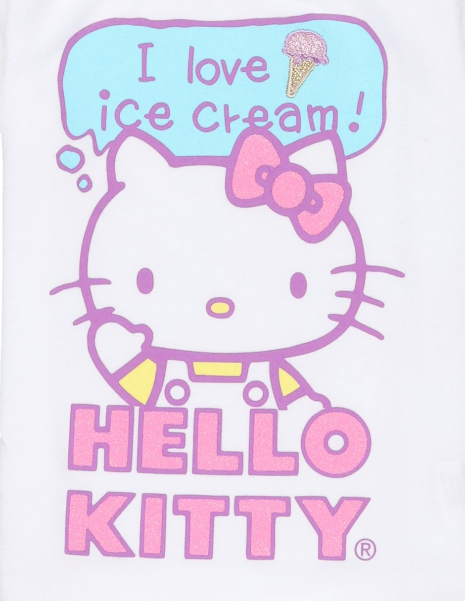 Playera Hello Kitty manga corta para niña 3