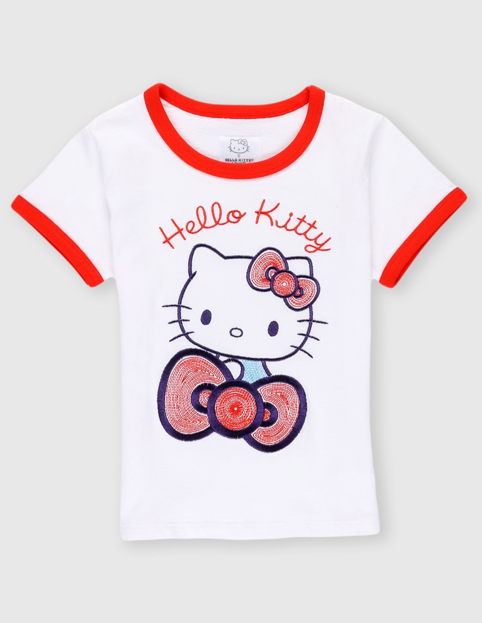 Playera Hello Kitty manga corta para niña Playera Hello Kitty manga corta para niña
