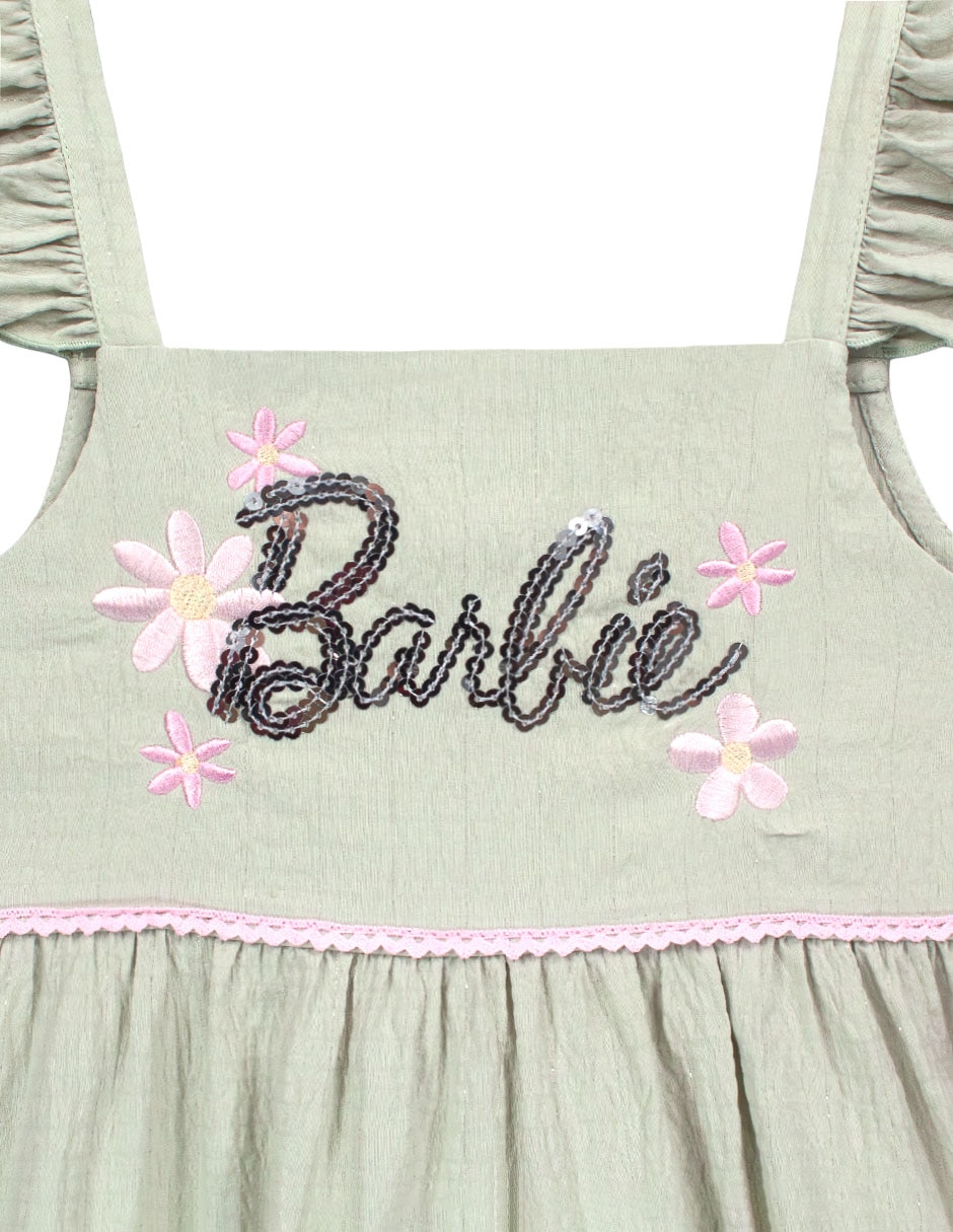 Vestido manga volantes para niña 5
