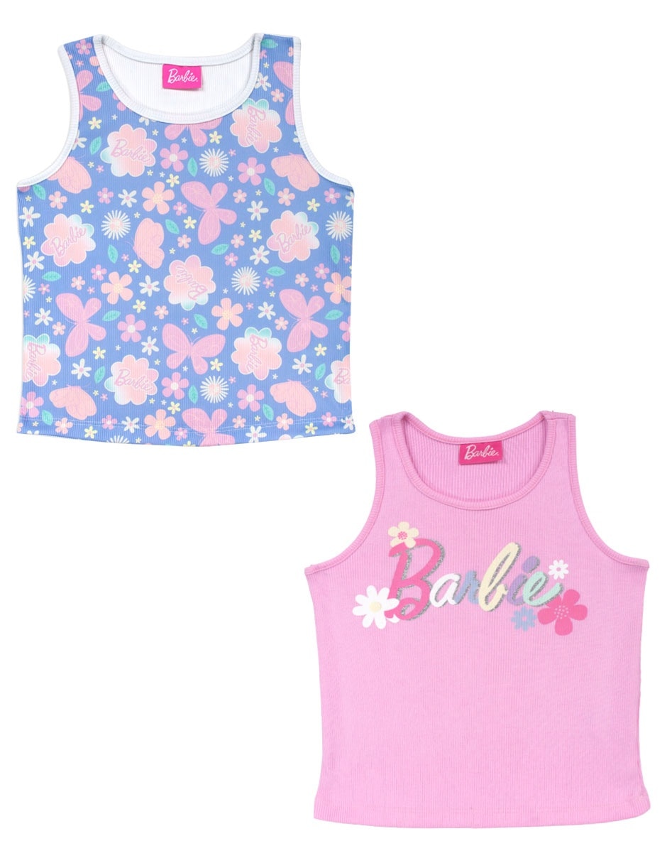 Set playera sin maga para niña