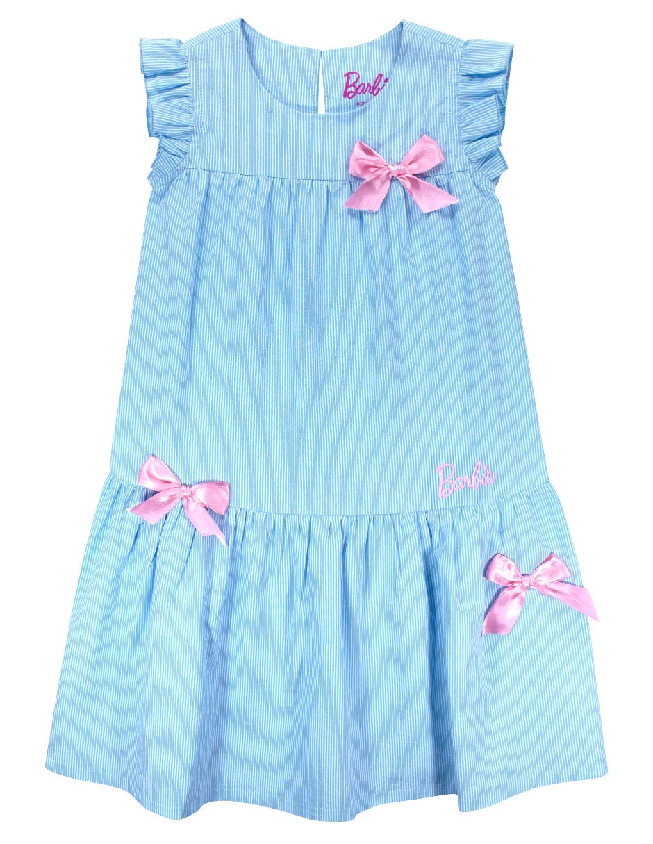 Vestido manga volantes para niña