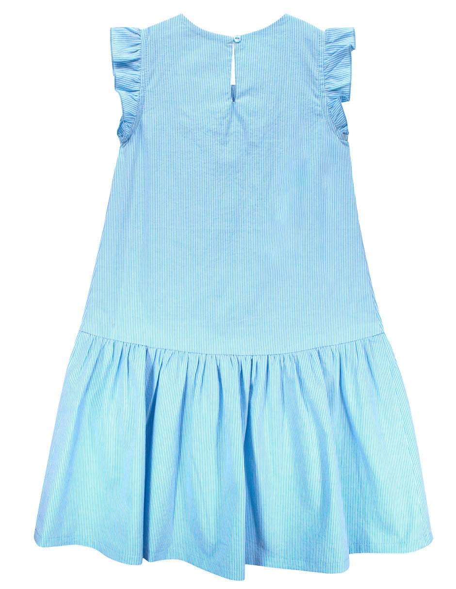 Vestido manga volantes para niña 2