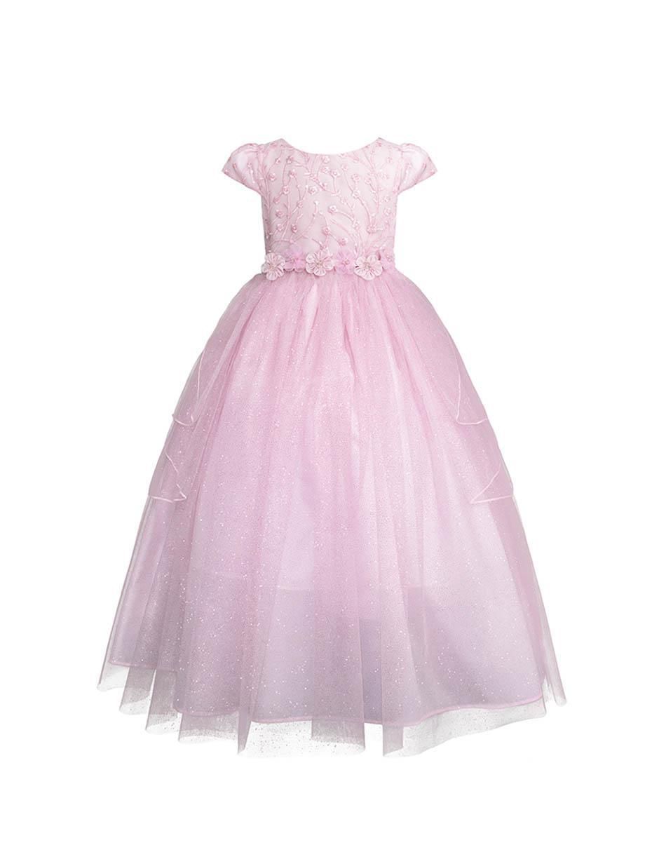 Vestido manga cap para niña 2