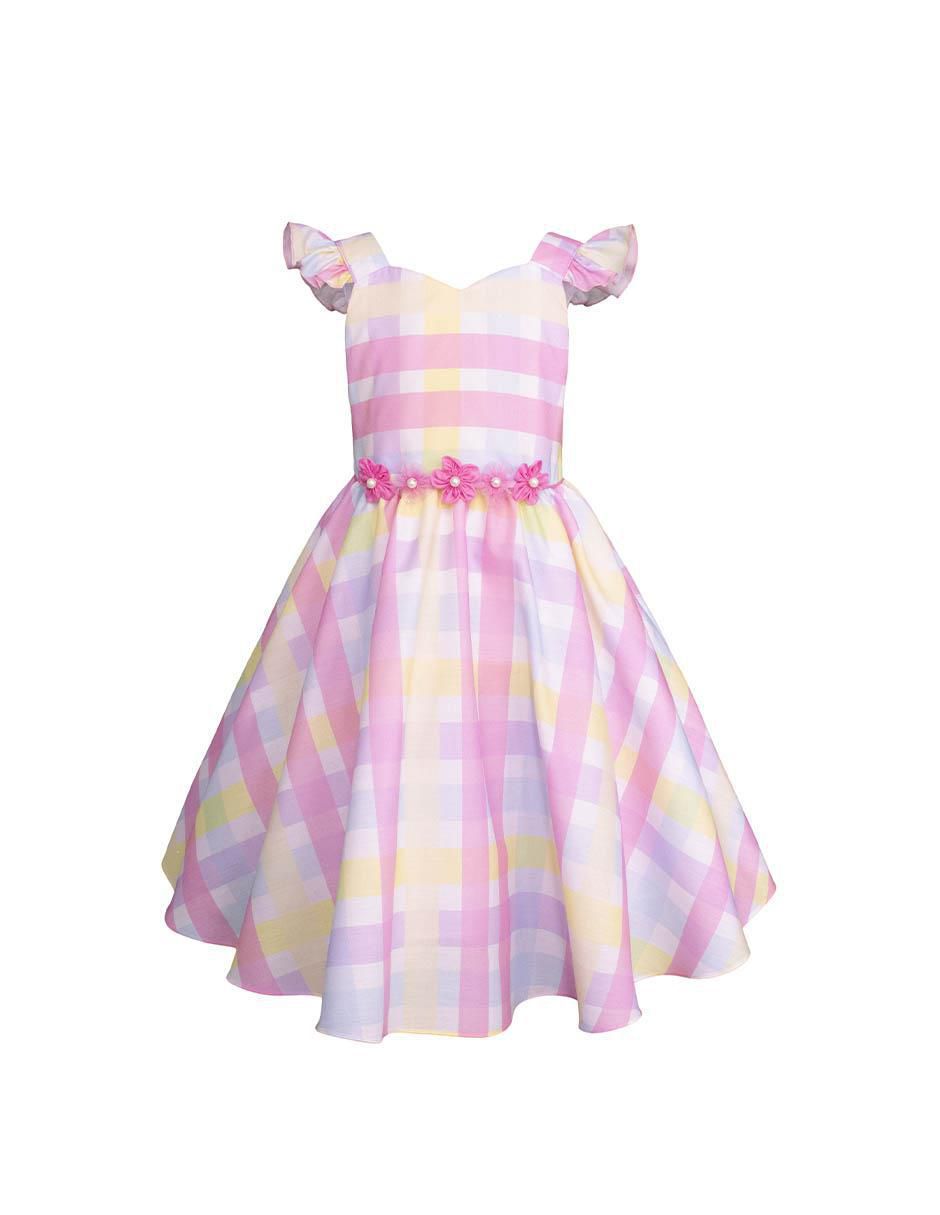 Vestido manga mariposa para niña 2