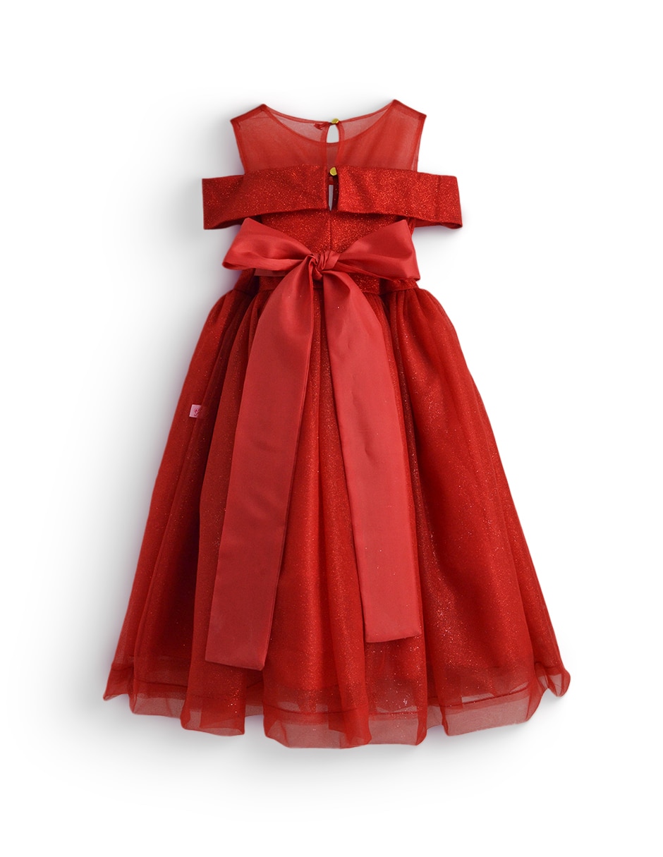 Vestido hombros descubiertos para niña 2