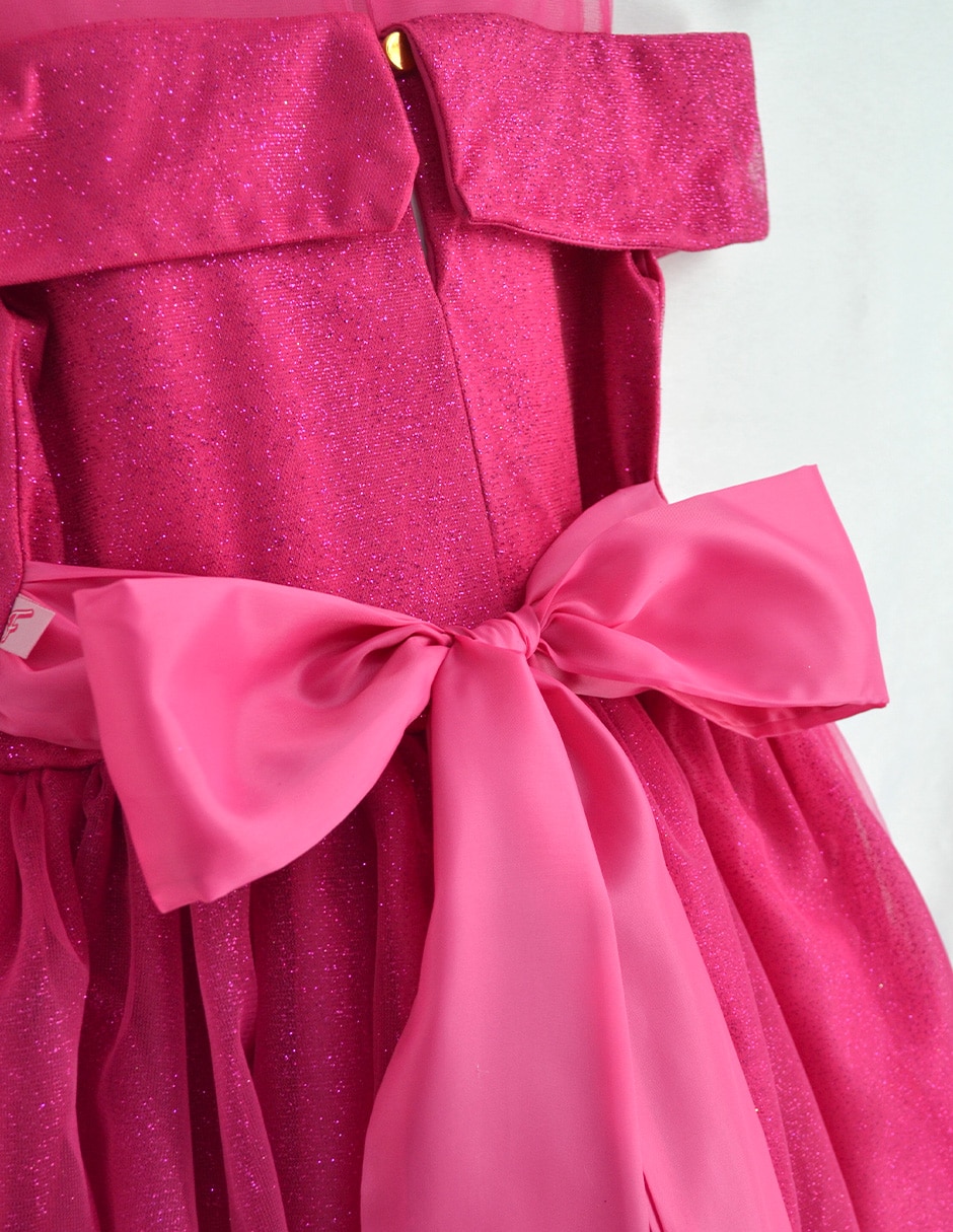 Vestido hombros descubiertos para niña 6