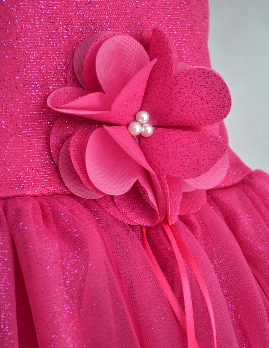 Vestido hombros descubiertos para niña 7